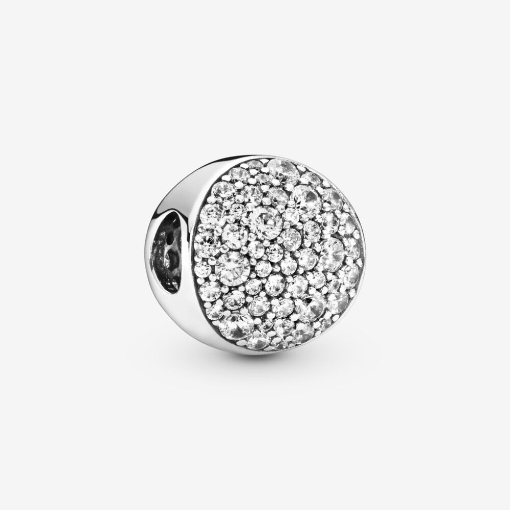~NEW~ Authentic Pandora Clear Pave Sphere CZ Charm
